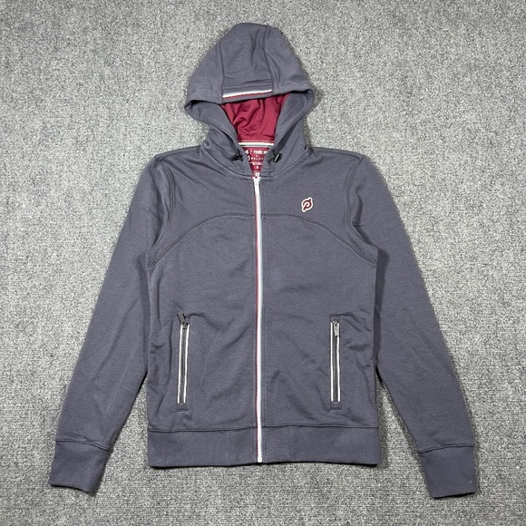 Four Laps x Peloton Full Zip Hoodie Sweatshirt Mens Small Jacket Gray 0917 - Picture 1 of 8